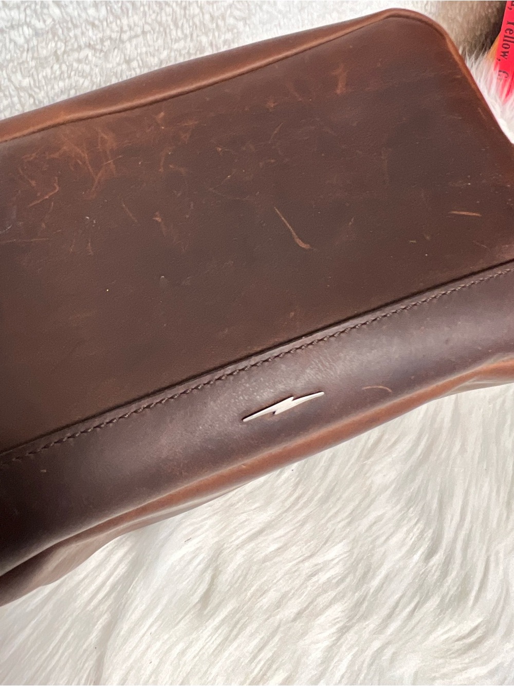 Shinola Brown Leather Travel Dopp Kit Toiletry Bag - Picture 2 of 8